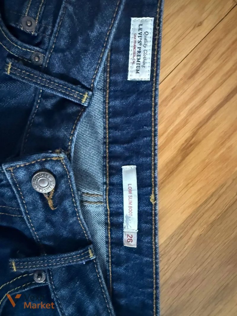 Джинси Levi's Premium Low Slim Boot сині 34 розмір — фото 3
