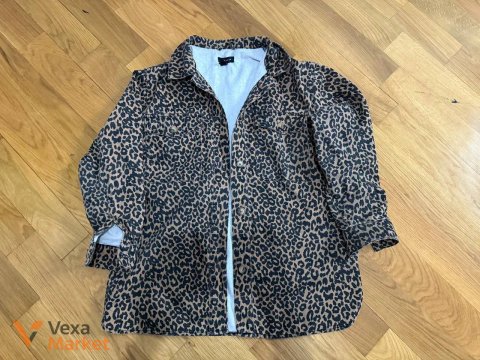Джинсовка New Look з леопардовим принтом XL