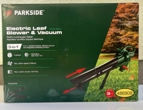 Електричний садовий пилосос-повітродувка PARKSIDE® PLS 2600 B2 (3 в 1)