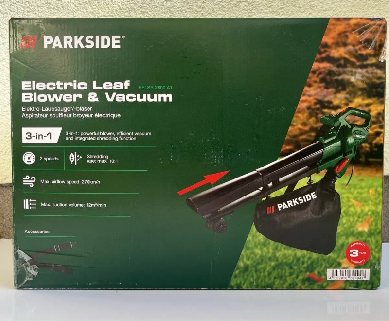 Електричний садовий пилосос-повітродувка PARKSIDE® PLS 2600 B2 (3 в 1) — фото 2