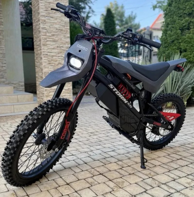 Електромотоцикл Новий Corso Storm XR 2500W Гарантія 3 роки Електробайк Електричний діртбайк Доставка — фото 5