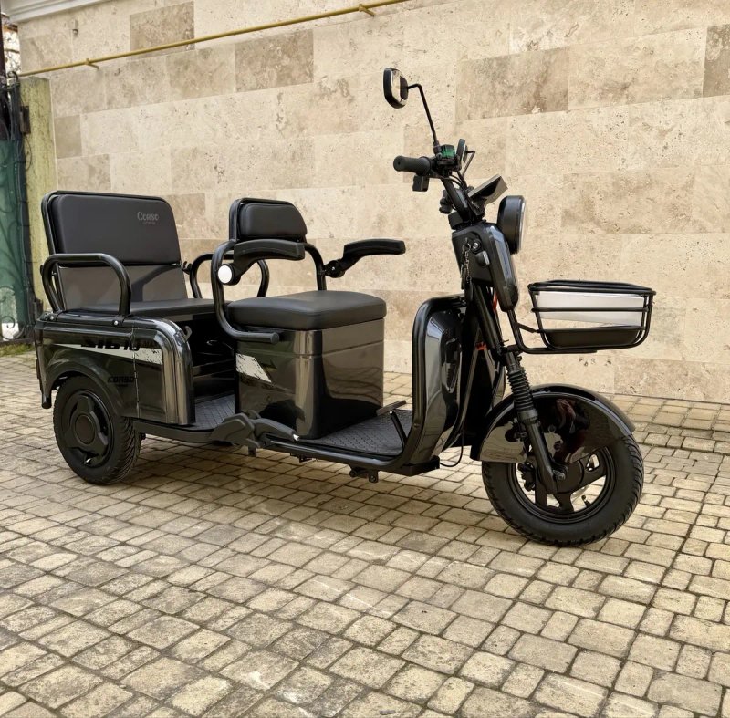 Електроскутер муравей Corso SIG L Pro, 80км запас ходу, електротрицикл — фото 3