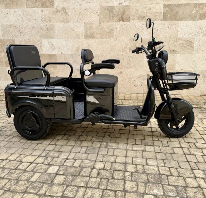 Електроскутер муравей Corso SIG L Pro, 80км запас ходу, електротрицикл — фото 4