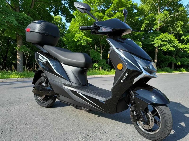 Електроскутер Oscar Mirage GT-15 1500W 72V 25Ah графен чорний двомісний — фото 5