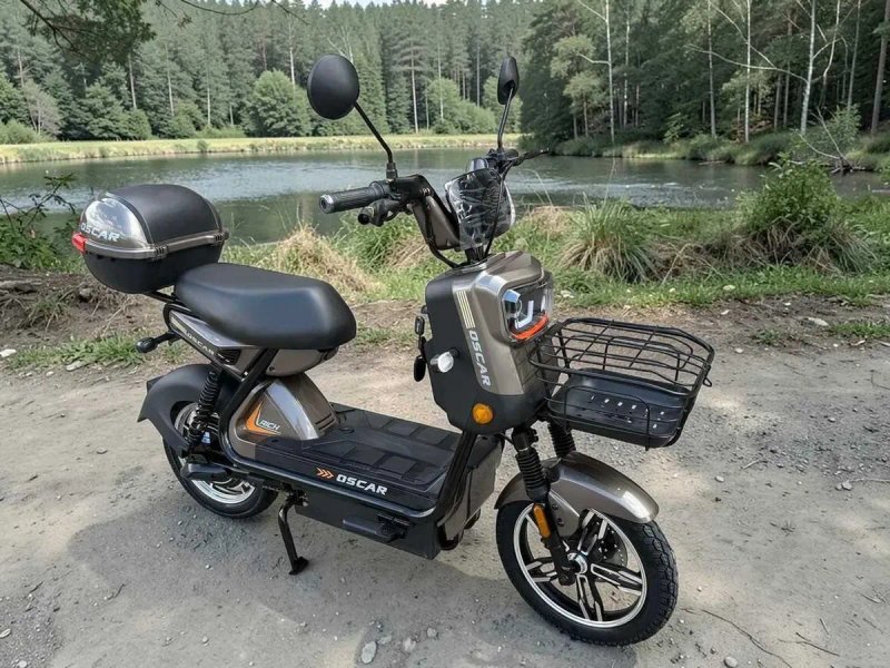 Електроскутер Oscar Rich 1000W 60V 25Ah графіт двомісний електробайк — фото 3
