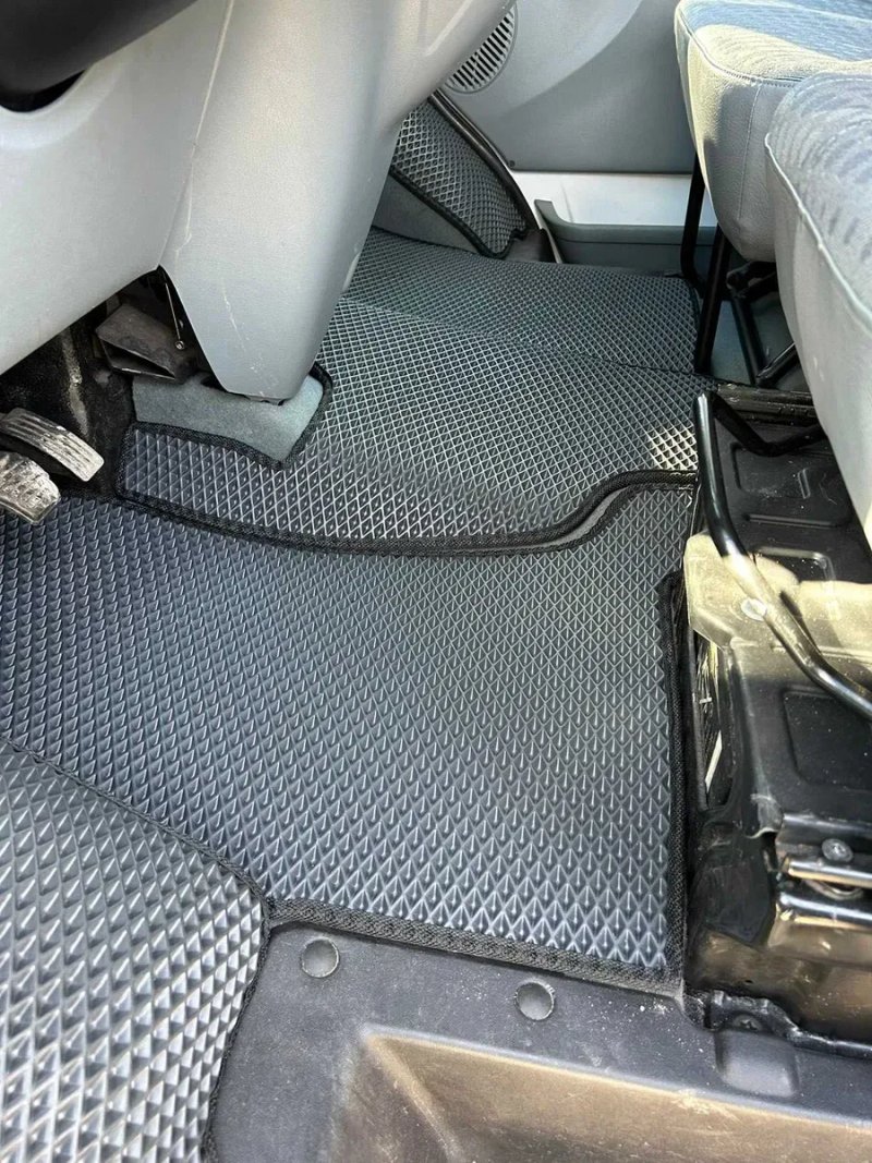 EVA коврики в салон для Ford Transit 2006-2013 ворсовые/экокожа/ гума / Автоковрики для форд транзит/коврики на форд транзіт/килимки для форд транзіт — фото 3