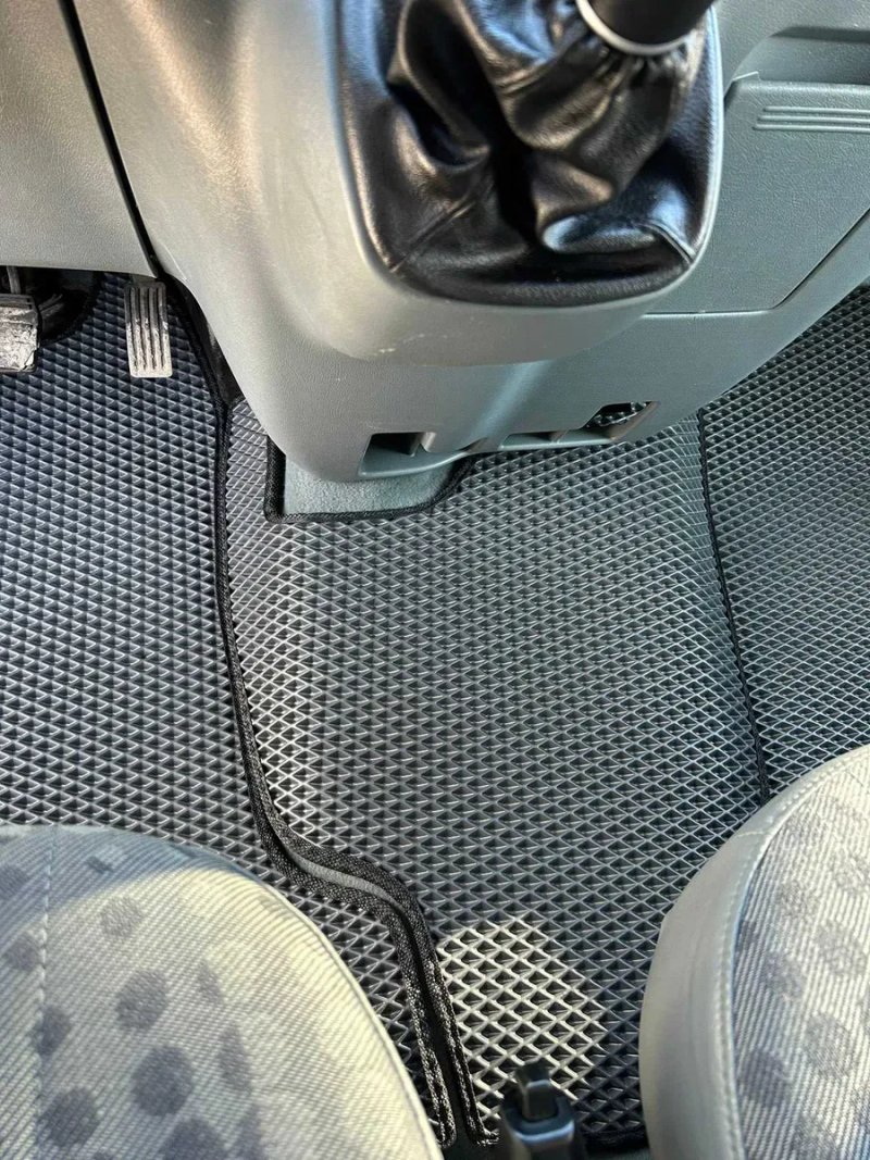 EVA коврики в салон для Ford Transit 2006-2013 ворсовые/экокожа/ гума / Автоковрики для форд транзит/коврики на форд транзіт/килимки для форд транзіт — фото 4
