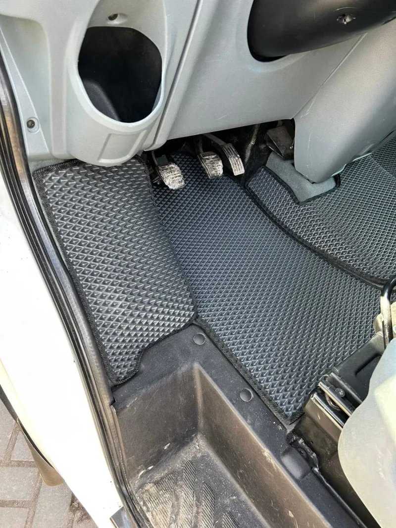 EVA коврики в салон для Ford Transit 2006-2013 ворсовые/экокожа/ гума / Автоковрики для форд транзит/коврики на форд транзіт/килимки для форд транзіт — фото 6