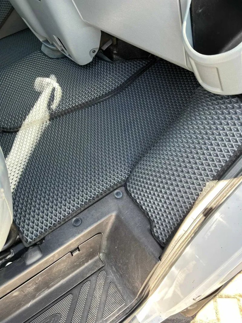 EVA коврики в салон для Ford Transit 2006-2013 ворсовые/экокожа/ гума / Автоковрики для форд транзит/коврики на форд транзіт/килимки для форд транзіт — фото 7
