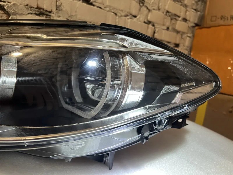 Фари BMW F10 LED Angel Eyes, біле / жовте ДХО — фото 6