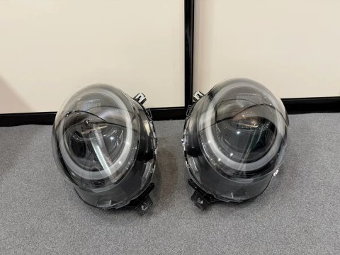 Фари Mini Cooper F55, F56, F57 Full LED, чорна версія для заміни галогену