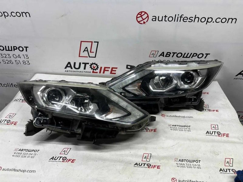 Фари стопи передні/задні Nissan Qashqai j11 Rogue Sport Full Led фанари Нісан Кашкай Рог Спорт — фото 7
