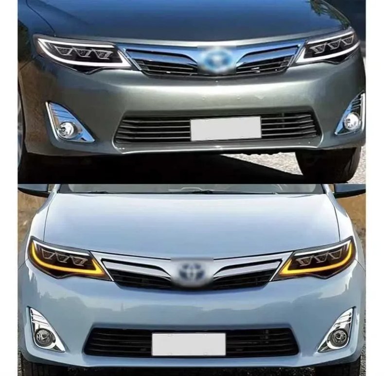 Фары 3 линзы диодные Toyota Camry 50 (2011 - 2014) — фото 6