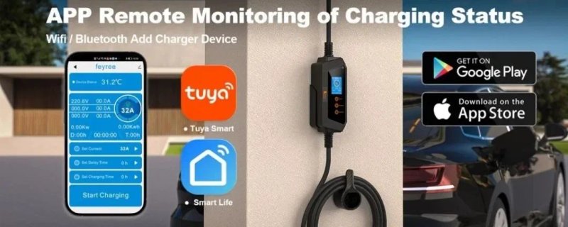 FEYREE 32A 7kW Type 1 Wi-Fi друга версія  зарядка для електромобіля J1772 Type 1 | Регулювання 6-32A | Таймер | IP66 | Кабель 5м — фото 8