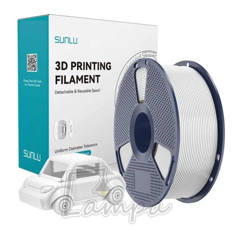 Філамент SUNLU PETG 1.75 мм — 1 кг | White / Black | Опт