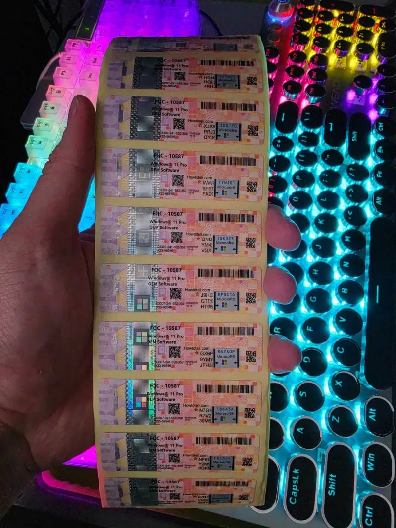 Фізичний Ключ Windows 11 pro fqc-10557 • Windows 11 Pro Sticker стікер Виндовс 11 наліпка з ключем активації • Оригінальний Ключ | віндовс 11 про oem — фото 3