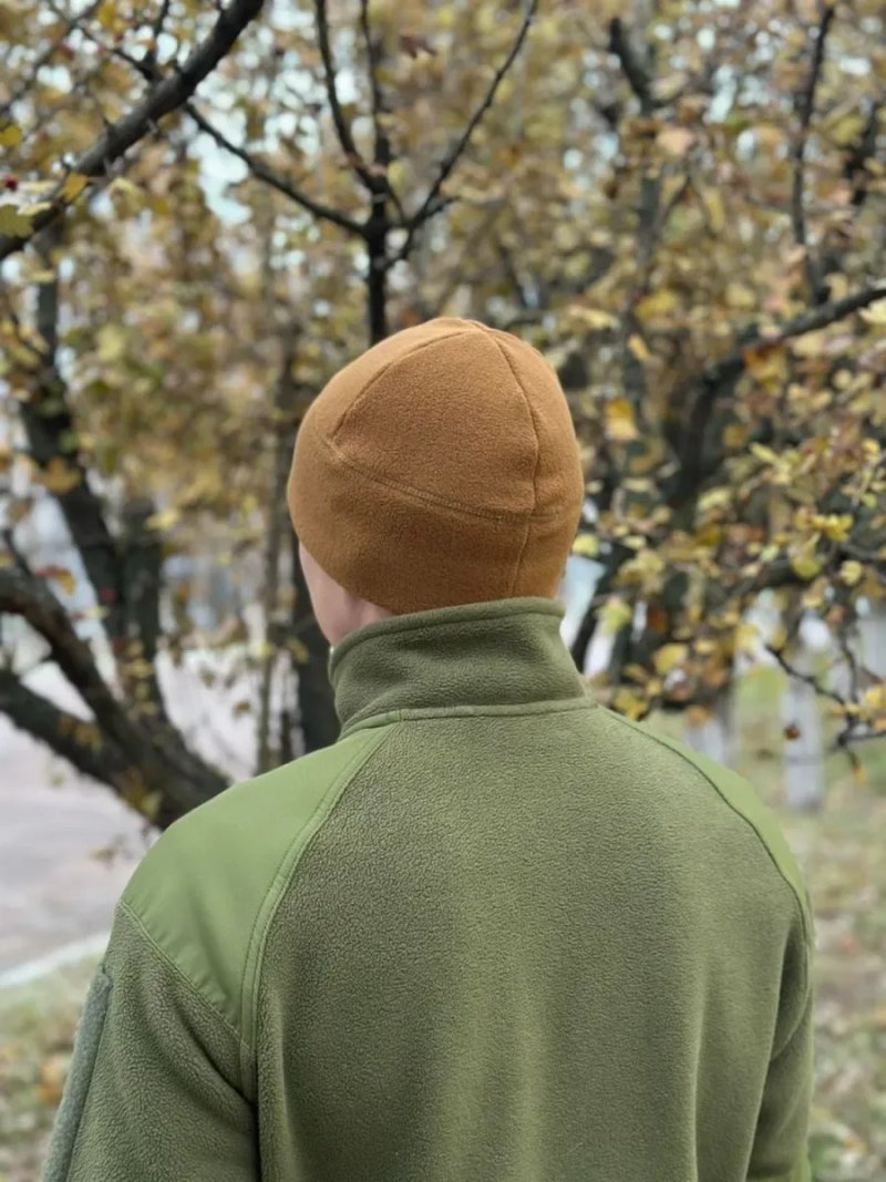 Флісова шапка мультикам, піксель, чорна, олива/хакі — фото 2