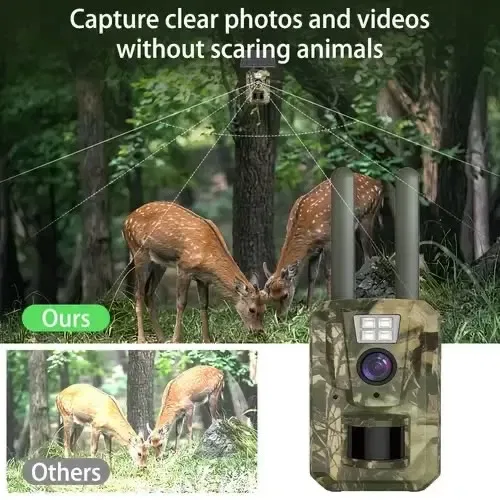 Фотоловушка 4G 5 Мп с солнечной панелью, аккумулятор 5200 мАч — фото 3