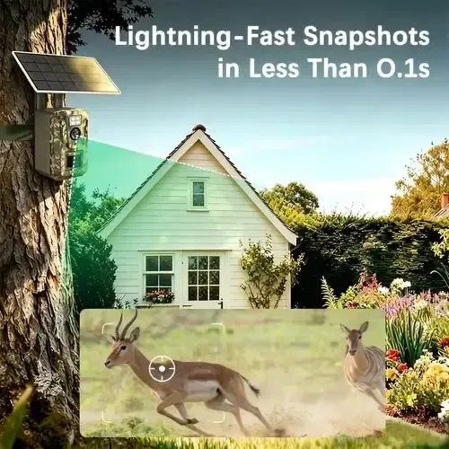 Фотоловушка 4G 5 Мп с солнечной панелью, аккумулятор 5200 мАч — фото 4