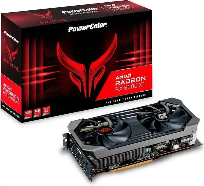 Гарантія! RX 6600 XT 8GB PowerColor Red Devil ігрова відеокарта комп'ютера — фото 3