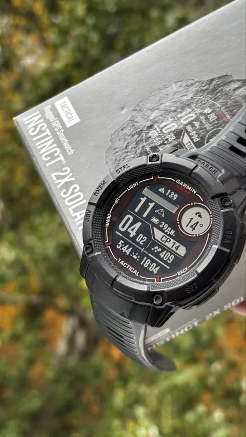 Garmin Instinct 2X Solar Tactical Вбудований ліхтарик Сонячна панель GPS Навігація NFC Оплата Тактичні функції Компас Захищені Ідеальний стан