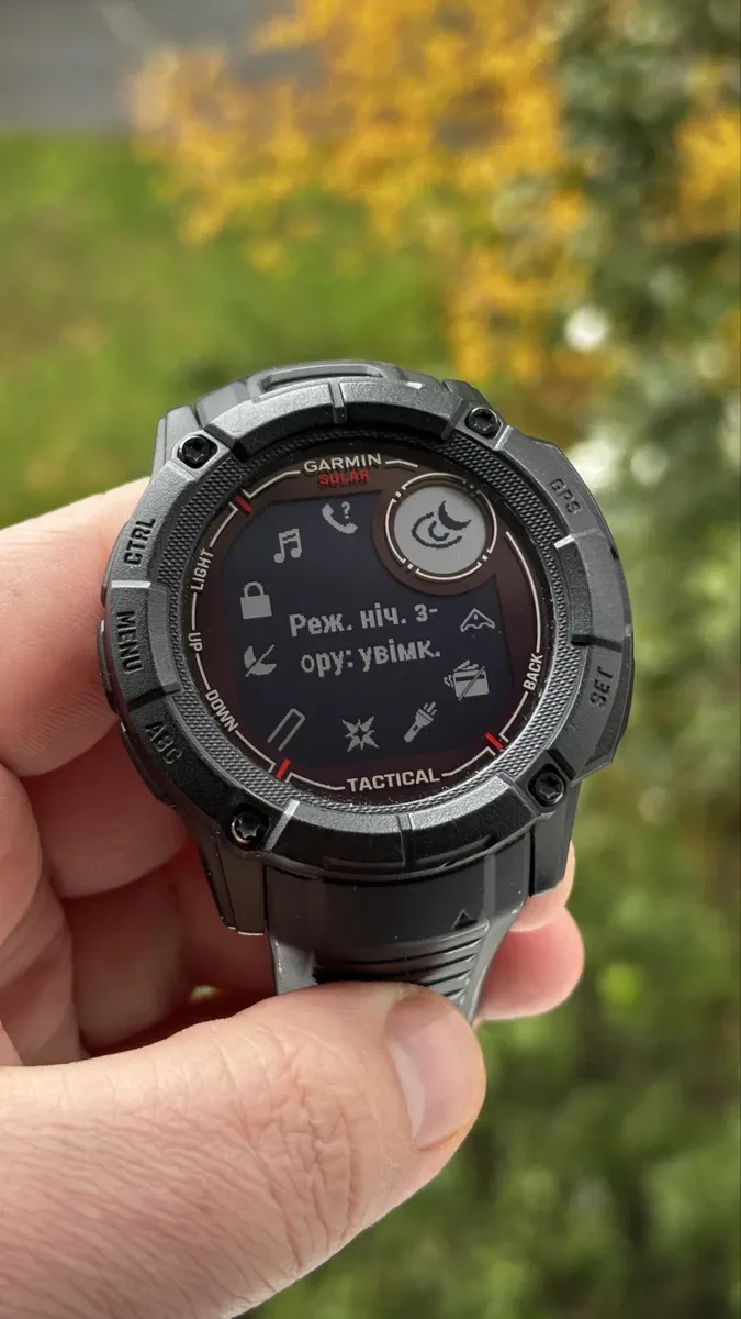 Garmin Instinct 2X Solar Tactical Вбудований ліхтарик Сонячна панель GPS Навігація NFC Оплата Тактичні функції Компас Захищені Ідеальний стан — фото 6