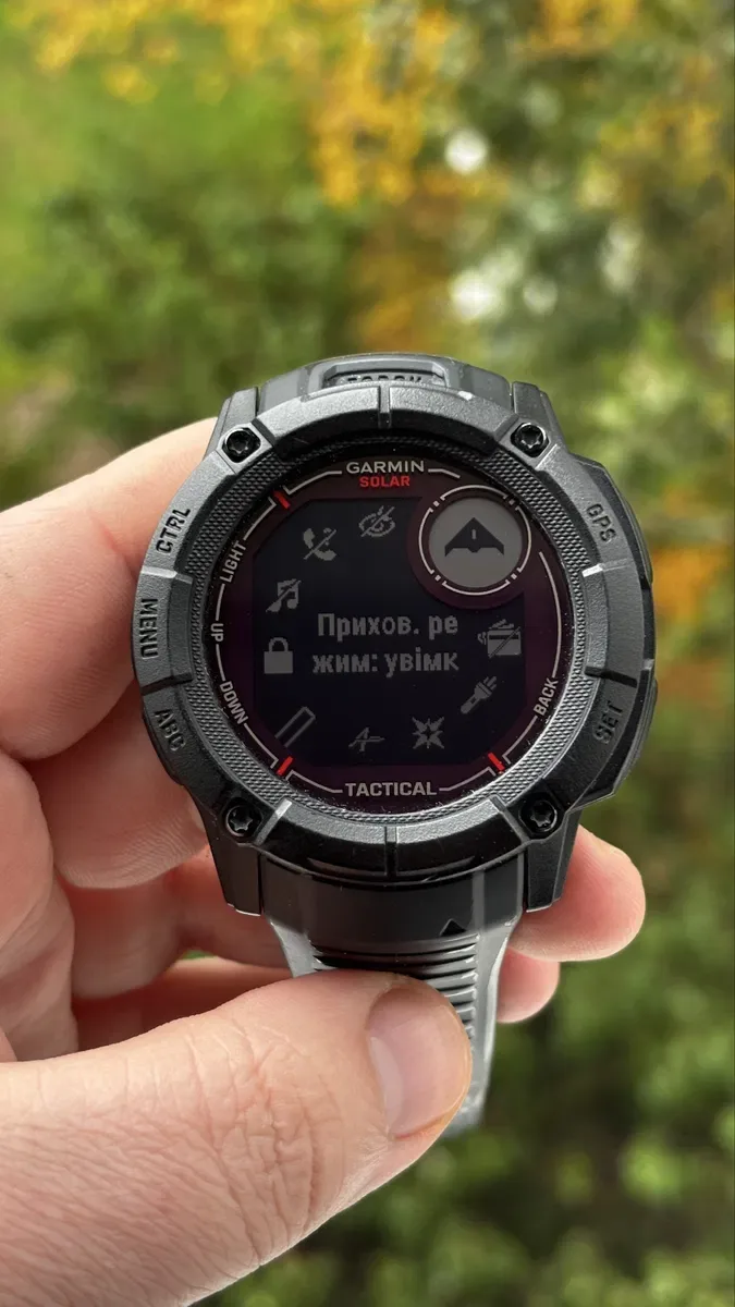 Garmin Instinct 2X Solar Tactical Вбудований ліхтарик Сонячна панель GPS Навігація NFC Оплата Тактичні функції Компас Захищені Ідеальний стан — фото 7