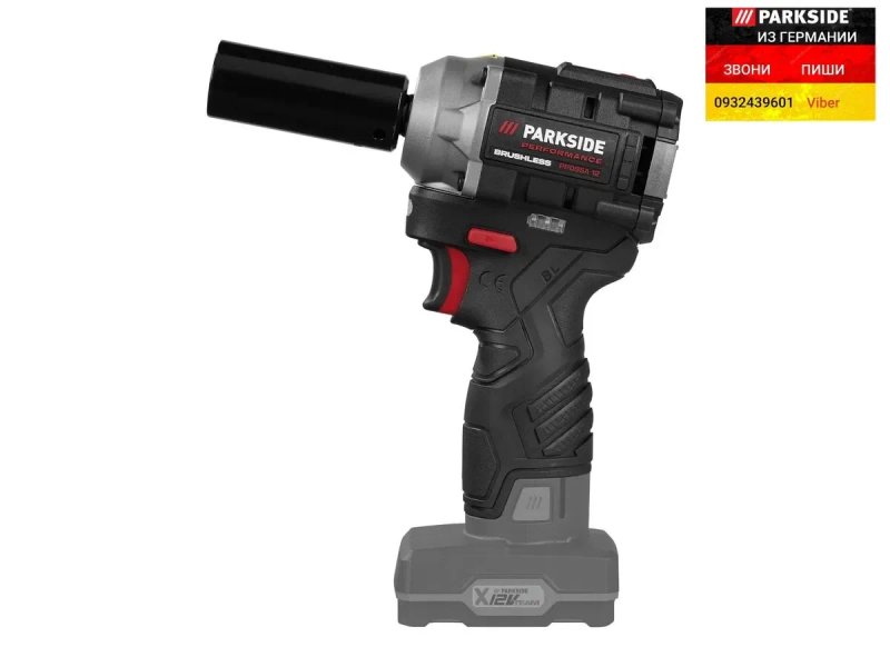 Гайковерт аккумуляторный бесщеточный ударный 350Нм из ГЕРМАНИИ Parkside PPDSSA 12 A1 акумуляторний безщітковий гайковерт з ударом Парксайд (Німеччина) — фото 3