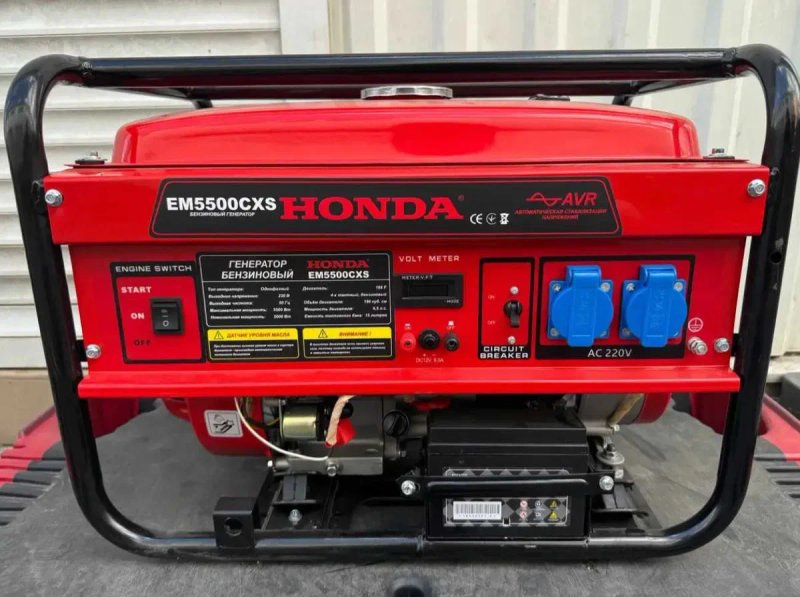 ГАЗО-БЕНЗИНОВИЙ Генератор HONDA 5.5 кВт з електростартером автозапуск EM5500CXS 5500 ват Хонда електро старт авто 5 квт газ гбо — фото 7
