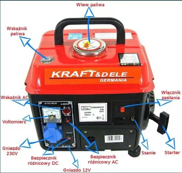 газовий Генератор бензиновый Kraft DELE KD109B бензогенератор Kraft welle — фото 3