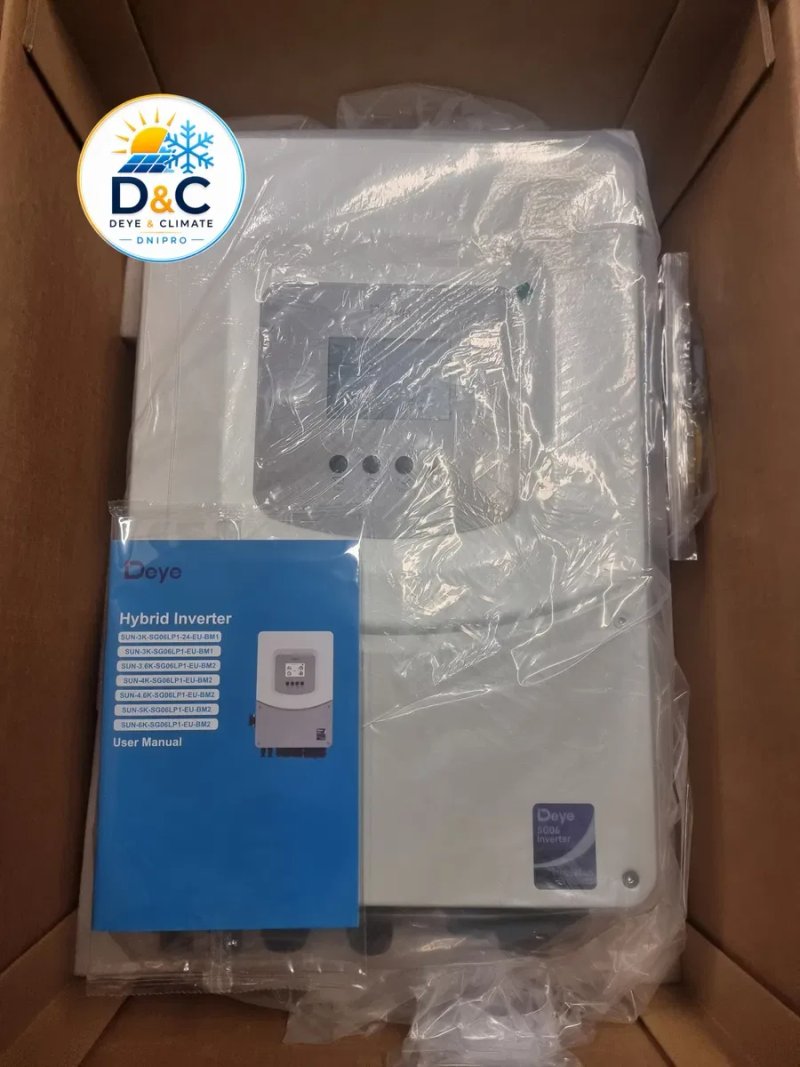 Гібридний інвертор Deye 6кВт SUN-6K-SG06LP1-EU-BM2 1000$ очікую! Нова версія! — фото 2