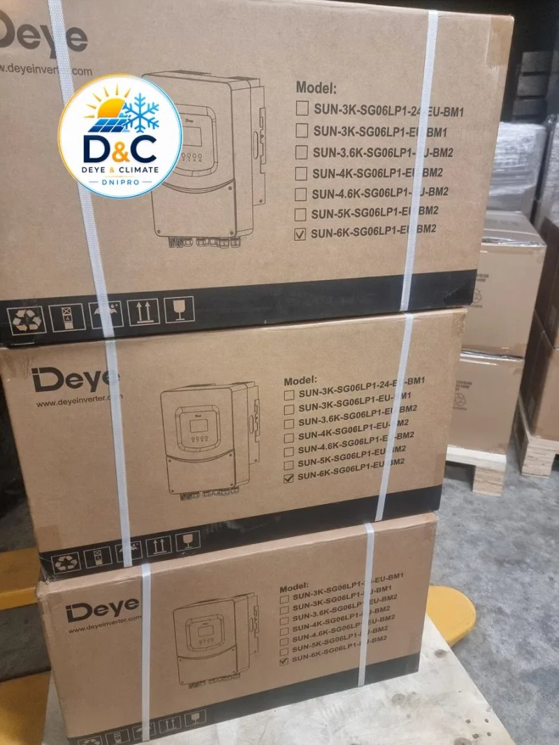 Гібридний інвертор Deye 6кВт SUN-6K-SG06LP1-EU-BM2 1000$ очікую! Нова версія! — фото 3