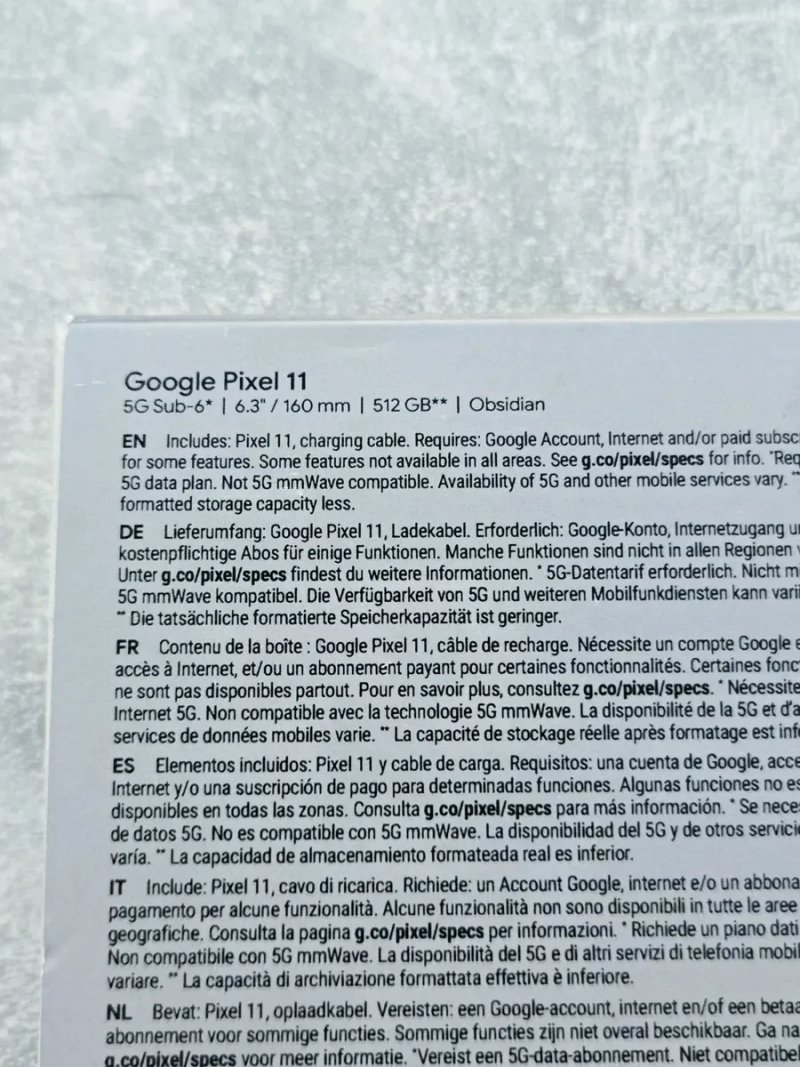 Google Pixel 11 512GB Obsidian. Фізична сім та eSIM. Європейська версія — фото 4
