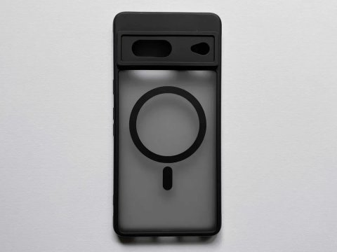 Google Pixel 7 чохол Magnetic MagSafe чорний силікон TPU чехол