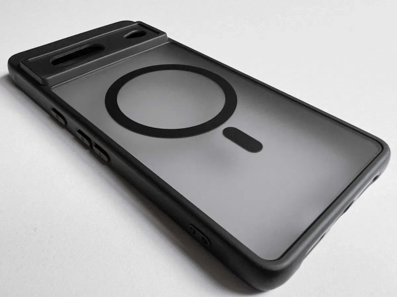 Google Pixel 7 чохол Magnetic MagSafe чорний силікон TPU чехол — фото 2