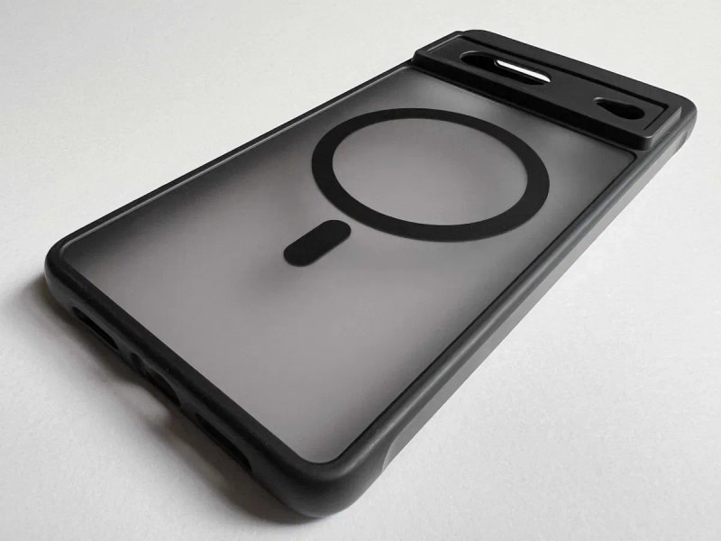 Google Pixel 7 чохол Magnetic MagSafe чорний силікон TPU чехол — фото 3