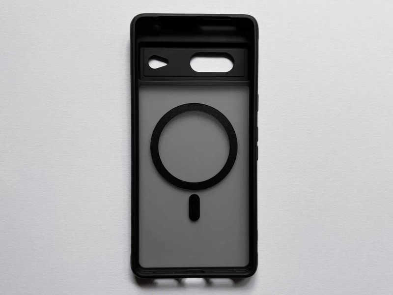 Google Pixel 7 чохол Magnetic MagSafe чорний силікон TPU чехол — фото 6