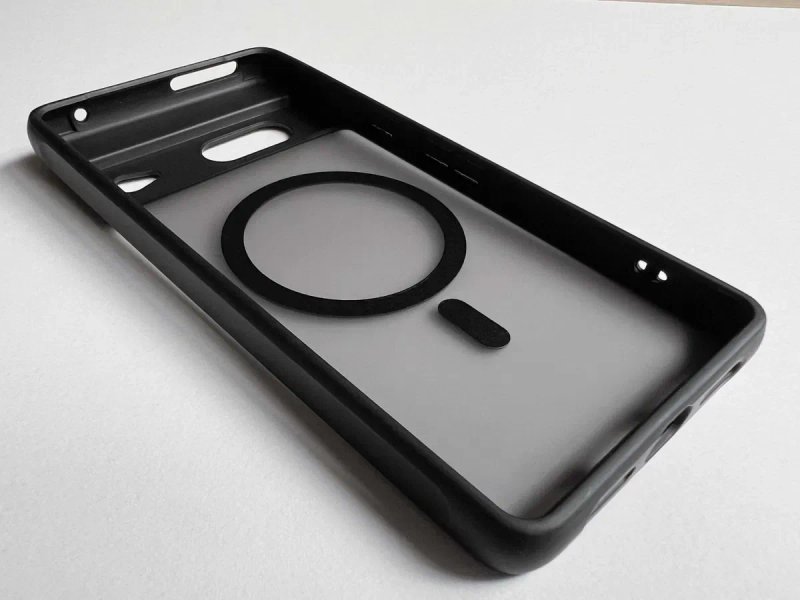 Google Pixel 7 чохол Magnetic MagSafe чорний силікон TPU чехол — фото 7