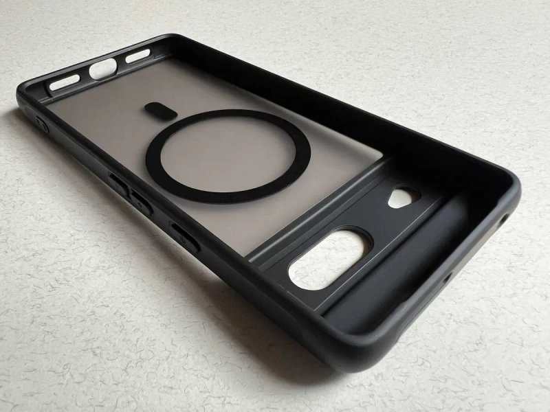 Google Pixel 7 чохол Magnetic MagSafe чорний силікон TPU чехол — фото 8