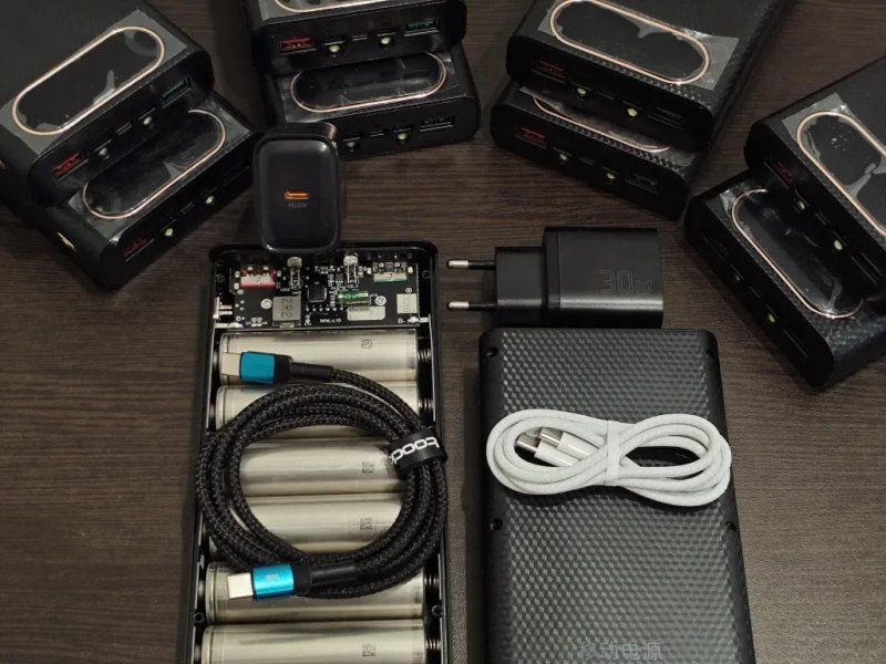 Готовый Power Bank 30000mAh + кабель TypeC / 6 * 5000mAH акб 21700 QC PD повербанк Fast Charge в сборе быстрая зарядка разрядка честная ёмкость cable — фото 6