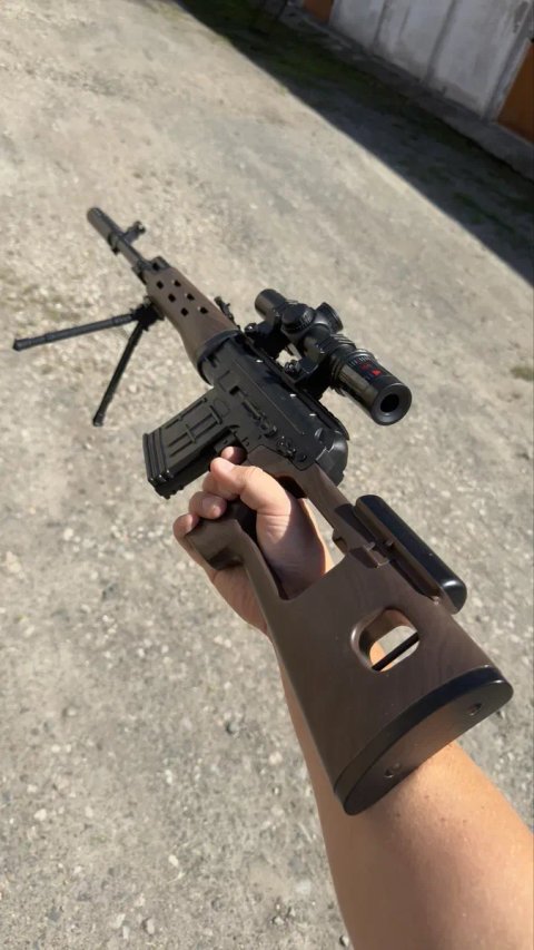 Гвинтівка СВД SVD на орбизах 108см/ акумулятор 7,4V, автоматичний та механічний, стріляє орбізами, захисні окуляри, магазин, глушник, сошки, приціл