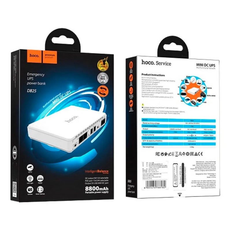 Hoco DB63 UPS для роутерів 5V/9V/12V 10000 mAh — фото 3