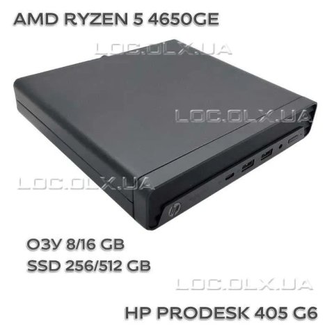 HP ProDesk 405 G6 RYZEN 5 PRO 4650GE 8/256GB HDMI DisplayPort WiFi+BT #4848