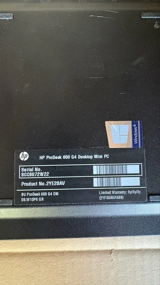 HP prodesk 600 g4 mini i3-8100t/i5-8500t / 8Gb DDR4 / SSD M.2nvme 256 GB неттоп — фото 5