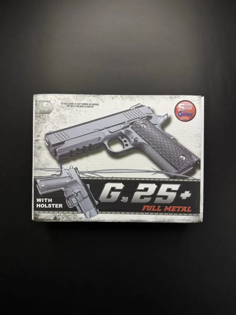 Іграшковий металевий пістолет Colt Force з кобурою G25+ 6 мм пружинний — фото 8
