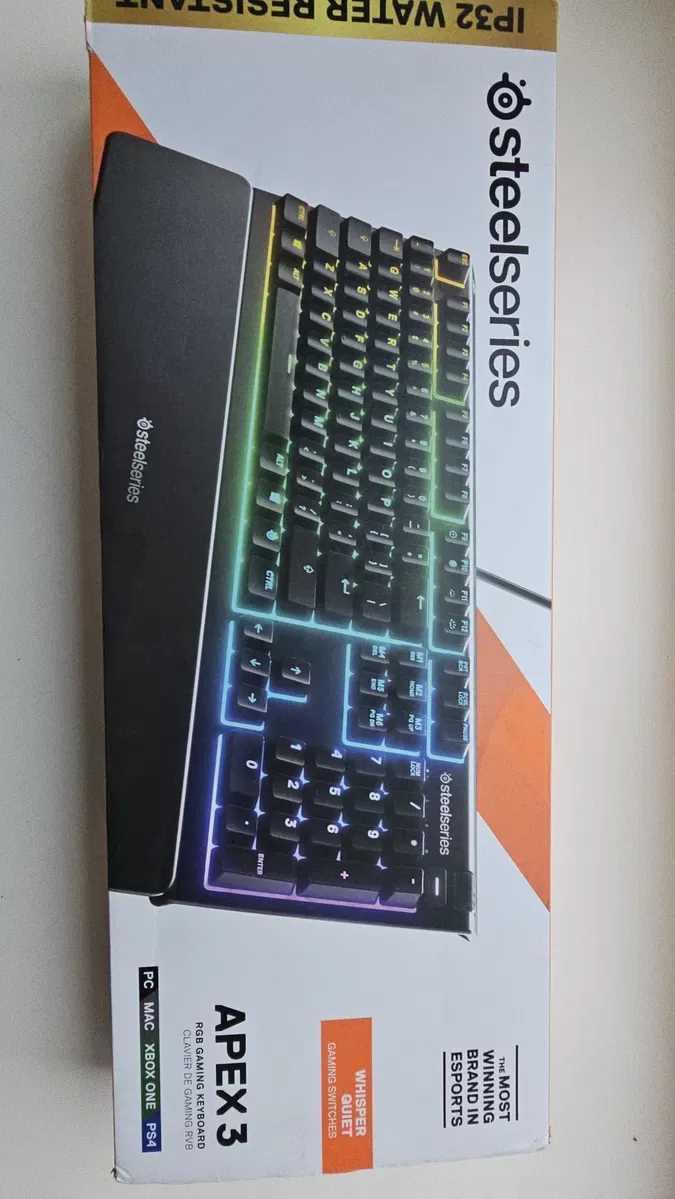 Ігрова клавіатура SteelSeries Apex 3 RGB, SteelSeries Apex 100,Бездротова механічна клавіатура SteelSeries Apex Pro TKL Wireless — фото 2