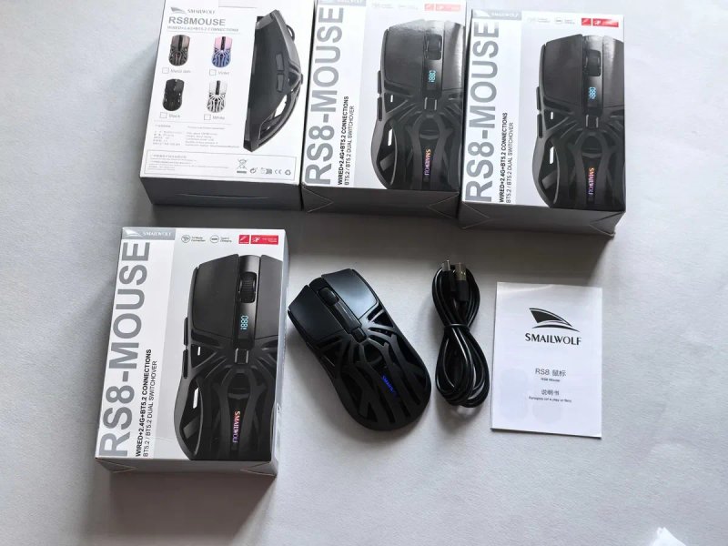 Игровая беспроводная мышь с экраном SMAILWOLF RS8 10000 dpi — фото 2