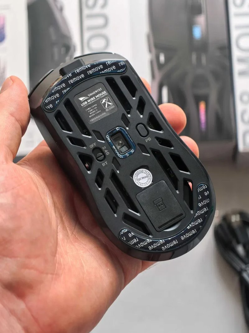 Игровая беспроводная мышь с экраном SMAILWOLF RS8 10000 dpi — фото 4