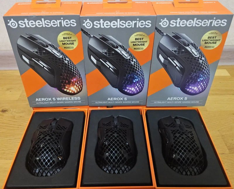 Ігрові бездротові мишки SteelSeries Aerox 3 / 5 / 9 Wireless (Оригінал) — фото 6