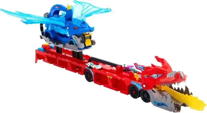 Ігровий набір Hot Wheels City Ultimate dual dragon Транспортер-трансформер Два дракони — фото 3